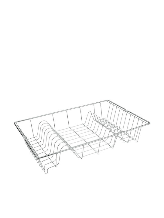 Metaltex Aquarius Στραγγιστήρι Γούρνας Μεταλλικό Ασημί 48x30x10cm