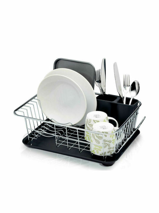 Kitchen Craft Στραγγιστήρι Νεροχύτη Μεταλλικό Μαύρο 42x30.5x15cm