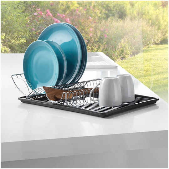 Metaltex Wing Tex Στραγγιστήρι Νεροχύτη Μεταλλικό Γκρι 50x31x10cm