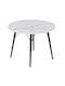 Carrara Table Kitchen Wooden with Metal Frame Black 100x100x75cm