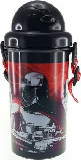 Graffiti Kinderflasche Star Wars Kunststoff mit Strohhalm Schwarz 500ml