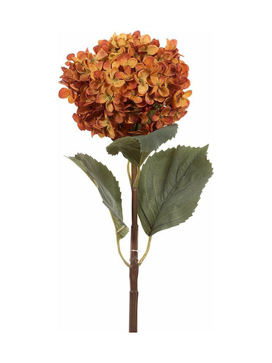 Artekko Künstlicher Dekorativer Zweig Hortensie Orange 80cm 1Stück