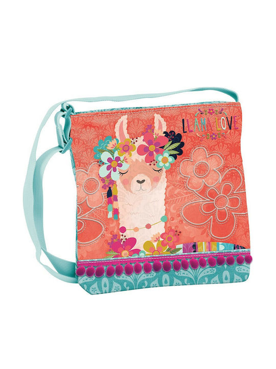 Graffiti Lama Love Kinder Rucksack Umhängetasche Orange 17cmx16cmcm