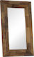 vidaXL 246305 Wall Mirror with Brown Wooden Frame 80x50cm 1pcs