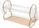 Chios Hellas Two-Tier Beige Dish Rack Sink Strainer Metallic Beige 68x25x39cm