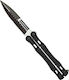 Martinez Albainox BT Butterfly Knife Black with Blade made of Stainless Steel