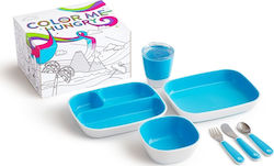 Munchkin Σετ Φαγητού "Splash" από Πλαστικό με Αντιολισθητική Βάση Μπλε 7τμχ για 9+ μηνών