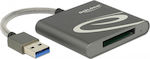 DeLock Card Reader USB 3.0 για XQD Γκρι