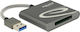 DeLock Card Reader USB 3.0 για XQD Γκρι