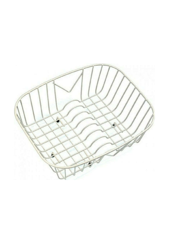 Sanitec Νο 5 Over Sink Dish Draining Rack from Stainless Steel in Silver Color 43x37cm