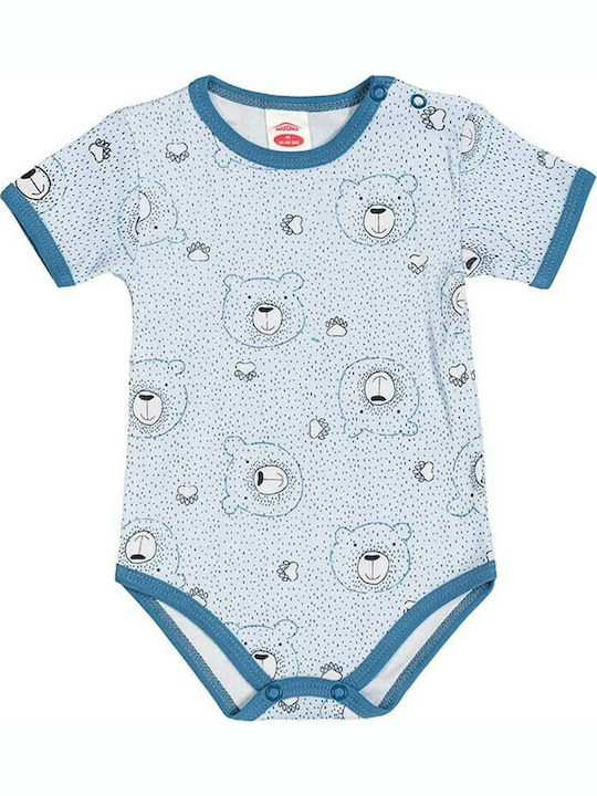 Makoma Baby Bodysuit Underwear Short-Sleeved Light Blue