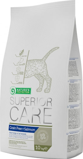 Nature's Protection Superior Care Grain Free Salmon 10kg Dry Food Grain-Free & Gluten-Free for Adult Dogs with Salmon