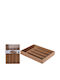 Excellent Houseware Wooden Drawer Cutlery Tray Bamboo Wooden Cutlery Holder 35x26x5cm Brown