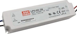 LPV-60-24 LED Stromversorgung Wasserdicht IP67 Leistung 60W mit Ausgangsspannung 24V Mean Well