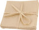 Espiel Coaster Fabric Beige 10x10cm 24pcs