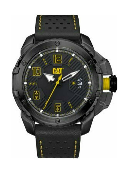 CAT Construct Watch Battery with Black Rubber Strap