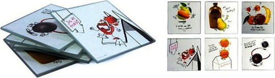 Espiel Untersetzer Glas Mehrfarbig KS9081D12 6Stück