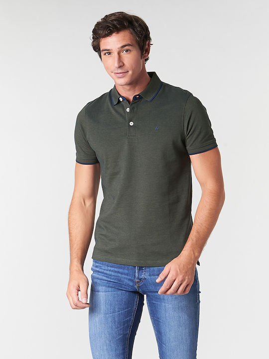 Jack & Jones Bluza Sportivă pentru Bărbați cu Mânecă Scurtă Polo Noapte de măsline