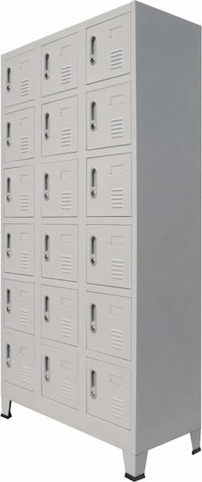 Шкаф Метал с 18 шкафчета 90x45x180бр