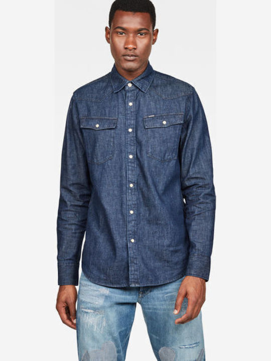 3301 Langärmlig Jeans Hemd Blau