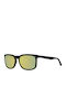 Diesel Men's Sunglasses with Black Plastic Frame and Yellow Lens DL0262-02Q