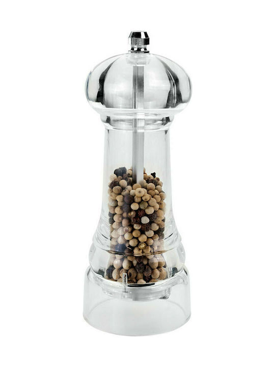 Metaltex Manual Plastic Pepper Mill 14cm Transparent