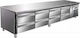 Karamco U-GN4180TN Commercial Refrigerator with 8 Drawers +2/+8°C L223xD70xH65cm