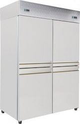 Niki Inox Commercial Refrigerator Cabinet with 4 Doors L140xD80xH215cm Niki Inox Commercial Refrigerator Cabinet with 4 Doors L140xD80xH215cm