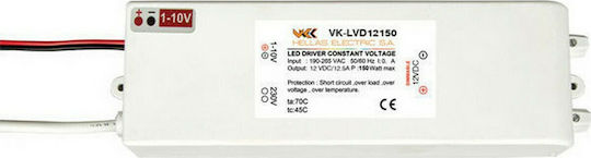VK Lighting Dimmable LED Power Supply IP54 Power 150W with Output Voltage 24V