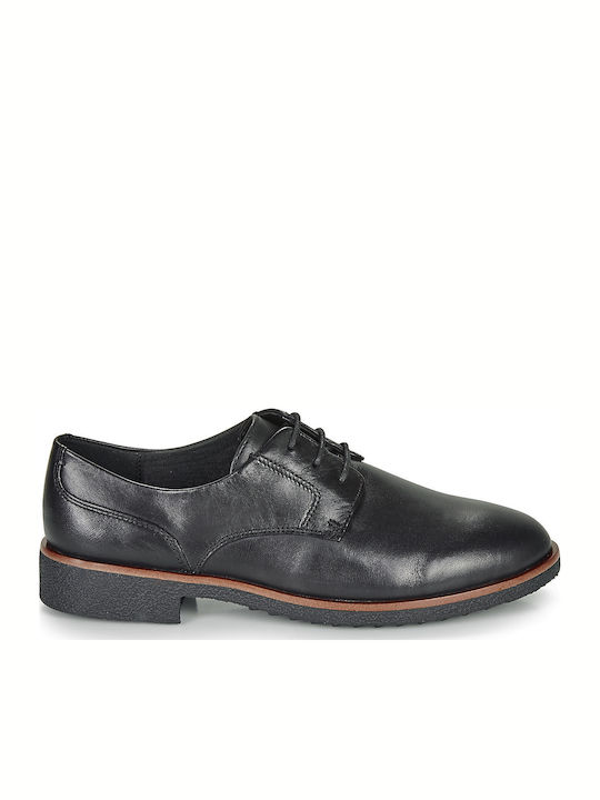 Clarks Griffin Lane Women's Leather Oxford Shoes Black