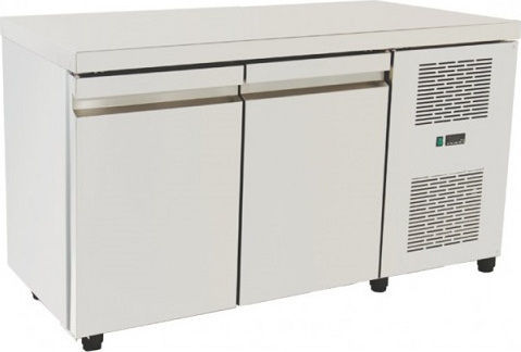 Niki Inox Gewerblicher Gefrierschrank 237lt & 466.25W Inox mit 2 Türen P140 x B60 x H88cm