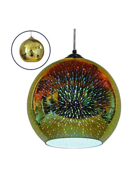 GloboStar Saturn Pendant Lamp E27 Gold