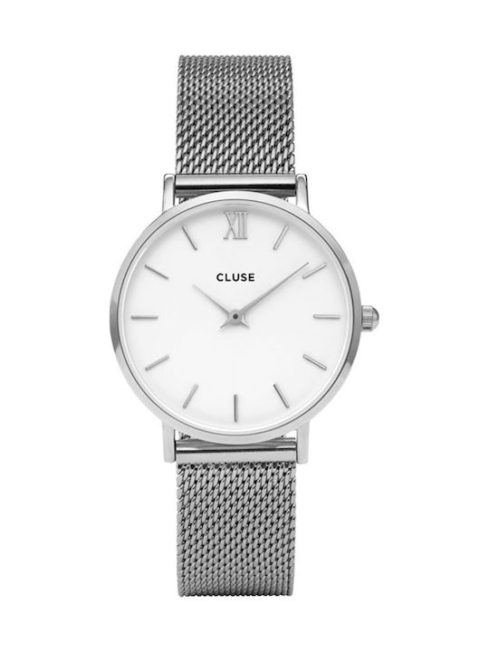 Cluse Γυναικείο Ρολόι 33mm Μπαταρίας με Ασημί Μ...