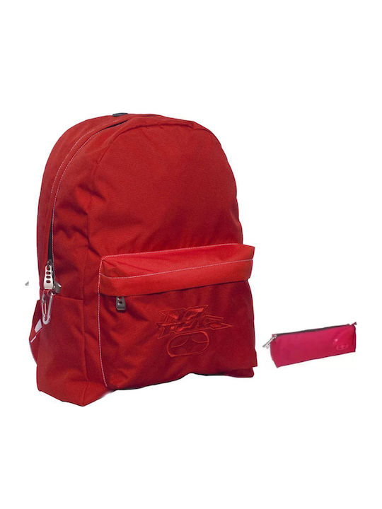 No Fear Classy Red School Bag Backpack Junior High-High School in Red color