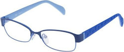 Tous Metal Eyeglass Frame Blue VTO321 06Q5