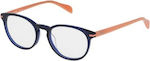 Tous Plastic Eyeglass Frame Blue VTO926 0W47