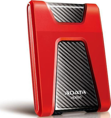 Adata HD650 USB 3.0 Εξωτερικός HDD 1TB 2.5" Κόκκινο