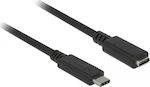 DeLock Regular USB 3.1 Cable USB-C male - USB-C female Μαύρο 2m (85542)
