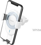 Hoco CW17 Sage Car Mobile Mount with Adjustable Hooks and Wireless Charging White