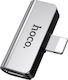 Hoco Converter Lightning male to Lightning 2x female Silver 1pcs HC-LS24