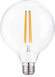 VK Lighting VK/05123/D/E/CL/W Λάμπα LED για Ντουί E27 και Σχήμα G95 Θερμό Λευκό 806lm Dimmable