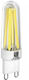 Adeleq LED Bulb 3.5W Fluorescent Type for Socket G9 and Shape T8 Cool White 380lm Dimmable
