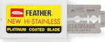 Feather New Hi-Stainless Platinum Coated Blades Ανταλλακτικές Λεπίδες Ασφαλείας 5τμχ