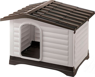 Ferplast Dogvilla Hundehaus Kunststoff Außenbereich Braun 73x59x53cm 87253099