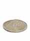 Espiel Wicker Round Decorative Tray Round Wicker Tray 35x3cm 35x35x3cm