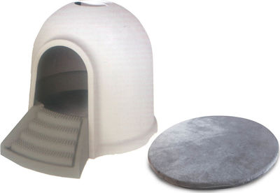 M-Pets Igloo 2 In 1 Căsuță pentru Câine Plastic Igloo Gri 60x43x45.7cm