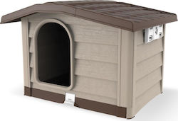 Bama Bungalow Dog House Plastic Outdoor Brown 89x75x62cm