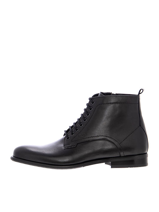 Boss Shoes Men's Leather Boots Black