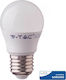 V-TAC VT-290 Bec LED 7W 81mm pentru Soclu E27 și Formă G45 Alb natural 600lm