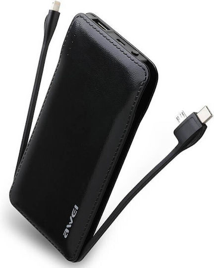 Awei P51K Power Bank 10000mAh cu Port USB-A Negru